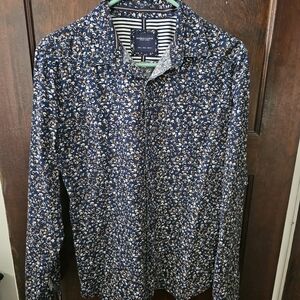 Denim & Flower Navy and White Floral Shirt